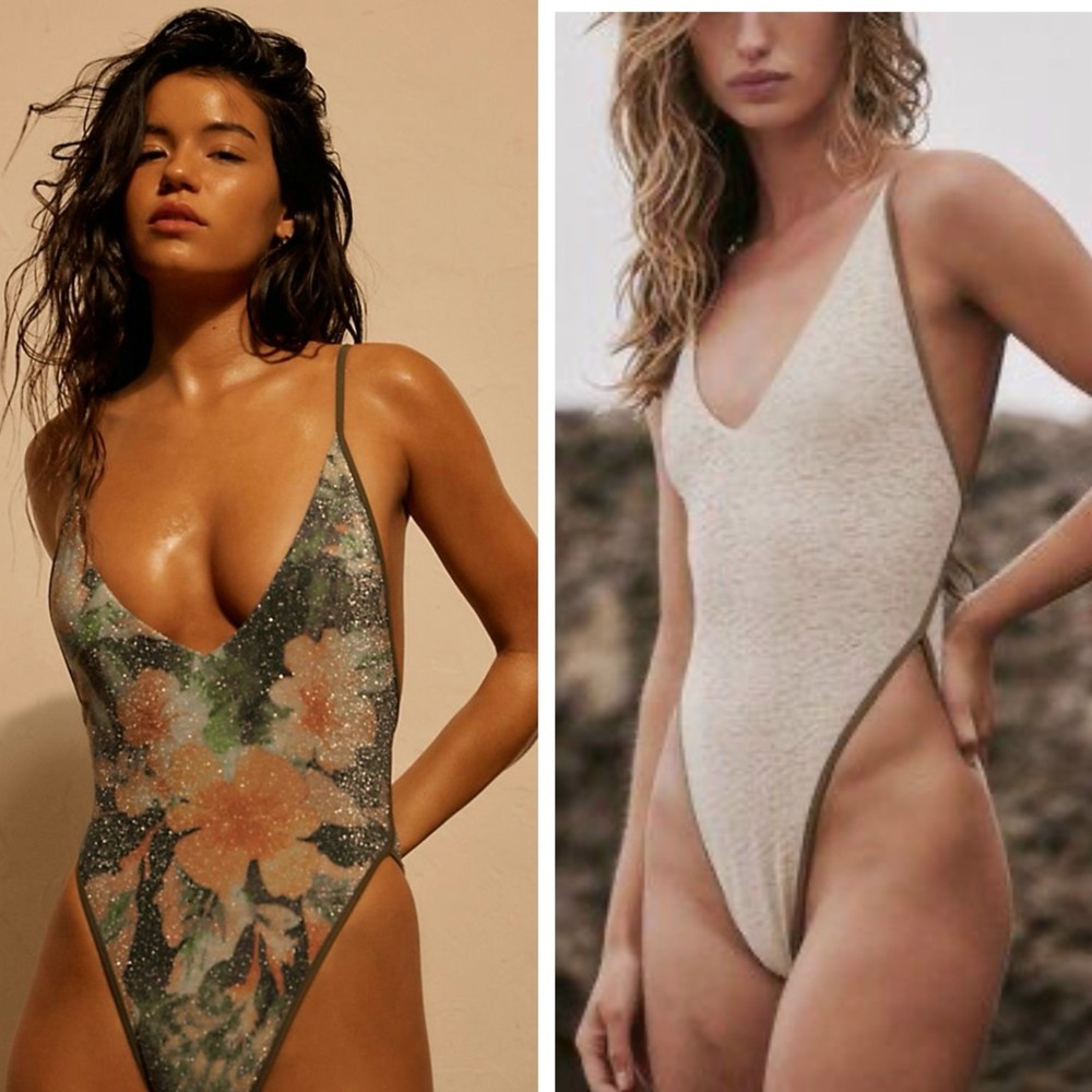 Free People Free-est Amber One piece Swimwsuit Reversible Floral Riot Small $198